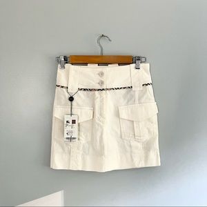 BNWT Burberry White Mini Skirt